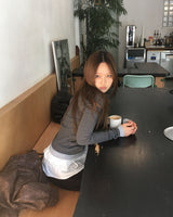 レイヤードボタンTシャツ
