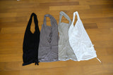 drape halter long slvl