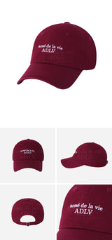 [24SS] BASIC SMALL LOGO BALL CAP R WINE