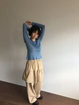 Wavy flare skirt pants (3color)