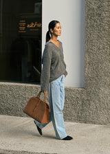 BLANC LARGE SUEDE CAMEL