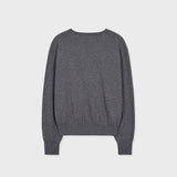 エクストラファインウールVカーディガン (Melange Grey)
