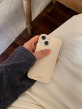 yeowhi ワンカラーアイフォンケース (ソフトイエロー)