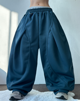 KIDDY RING POINT FRONT PLEAT BALLOON PANTS💙🩶🖤 - 3 COLORS
