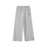 Essential 2-way String Banding Wide Sweat Pants - MELANGE GREY