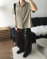 バックル ショートスリーブ シャツ