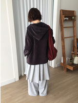 デガースエードビッグショルダーバッグ（3c）