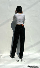 FLOWER DOT DENIM PANTS code 23001