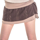 TOFFEE KNIT MINI SKIRTS [BRWON]