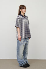 Cloud Cropped Striped Top