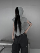 melville フード付きジップアップスカートセット(2color)