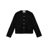 FRILL POCKET SUEDE JACKET (2 COLORS)