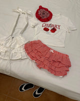 チェリーキッチュクロップド半袖Tシャツ