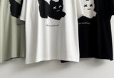 XキャットボクシーフィットニットショートスリーブT