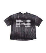 (W) エア ベント タイダイ レーシング ドット シンボル クロップ Tシャツ (Aurora)