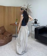 Two-run see-through check scarf