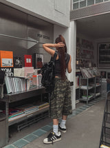 Hairy V-neck hood sleeveless