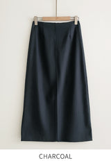 Shui Cut Brushed H-line Long Skirt