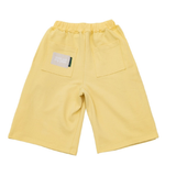バミューダプリーツワイドスウェットショーツ_BUTTER YELLOW