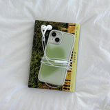 BIG HEART MATCHA Silver Epoxy Case