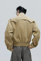 Crocodile Fleece Biker Jacket