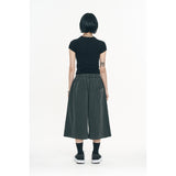One-Tuck Pigment Bermuda Sweatpants - Charcoal