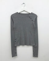 Bias snap long sleeve (4color)