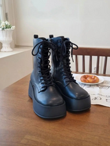 ジッパー ワーカー ブーツ(BLACK)
