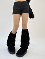 (STRETCH♥/FLEECE♥) Y2Kウールローライズマイクロショートパンツ