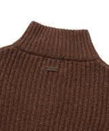Women’s Knit Zip-Up Cardigan Brown