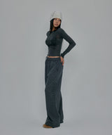 SIDE CROSS LOGO SWEATPANTS_CHARCOAL