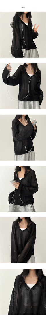 TJ V-Neck Summer Knit Cardigan