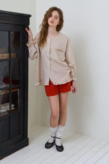 Light stripe shirt_beige