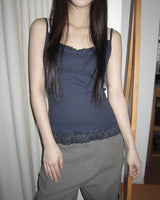 Radun Lace V-Neck Slim Sleeveless Top