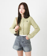 LINE STITCH LOGO CARDIGAN [3color]