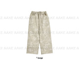 RIPSTOP FLOWER WIDE PANTS