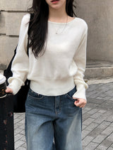 OB Daily Boat Neck Slim Knit (6color)