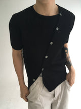 diagonal slick cardigan(4colors)
