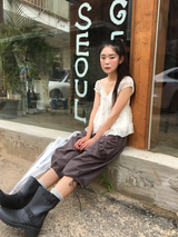 Kine Shirred Bermuda Pants (3color)
