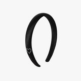 SLIM STONE SATIN HAIR BAND (BLACK)