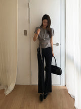 Summer slim bootcut slacks