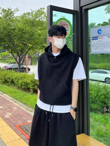Semi crop hood vest