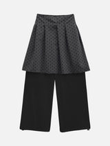 [Detachable] Dot Wrap Skirt Sweatpants (2c)