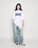 25FW DOUBLE LAYER LOGO WIDE SHORT SLEEVE T-SHIRT WHITE