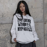 HYPNOTIZE EYELET HOODIE (WHITE) F25ZB012