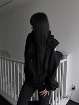 ショルダーカットボタンフーディー (3color)
