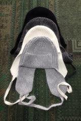 strap knit beanie