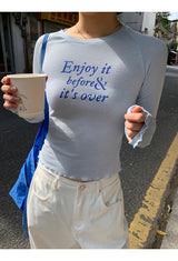 スカイレタリングスリムロングスリーブTシャツ