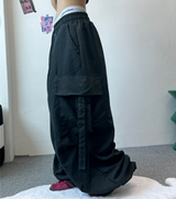 ツーラインポイントパラシュートバルーンパンツ💚🤎🩶 - 5 カラーズ