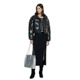 【即日発送】WOMAN グロッシーショートエコダウンジャケット [BLACK]
